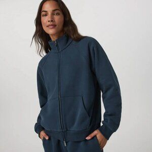 NWT Vuori Restore Restore Double Zip Sweatshirt Sz XS Ocean Blue